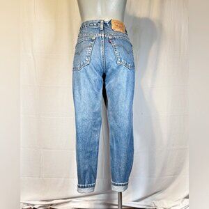 Vintage Y2K Levis 550 Relaxed High Waisted Ankle Cropped Blue Jeans~10S~